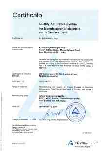 PED Certificate